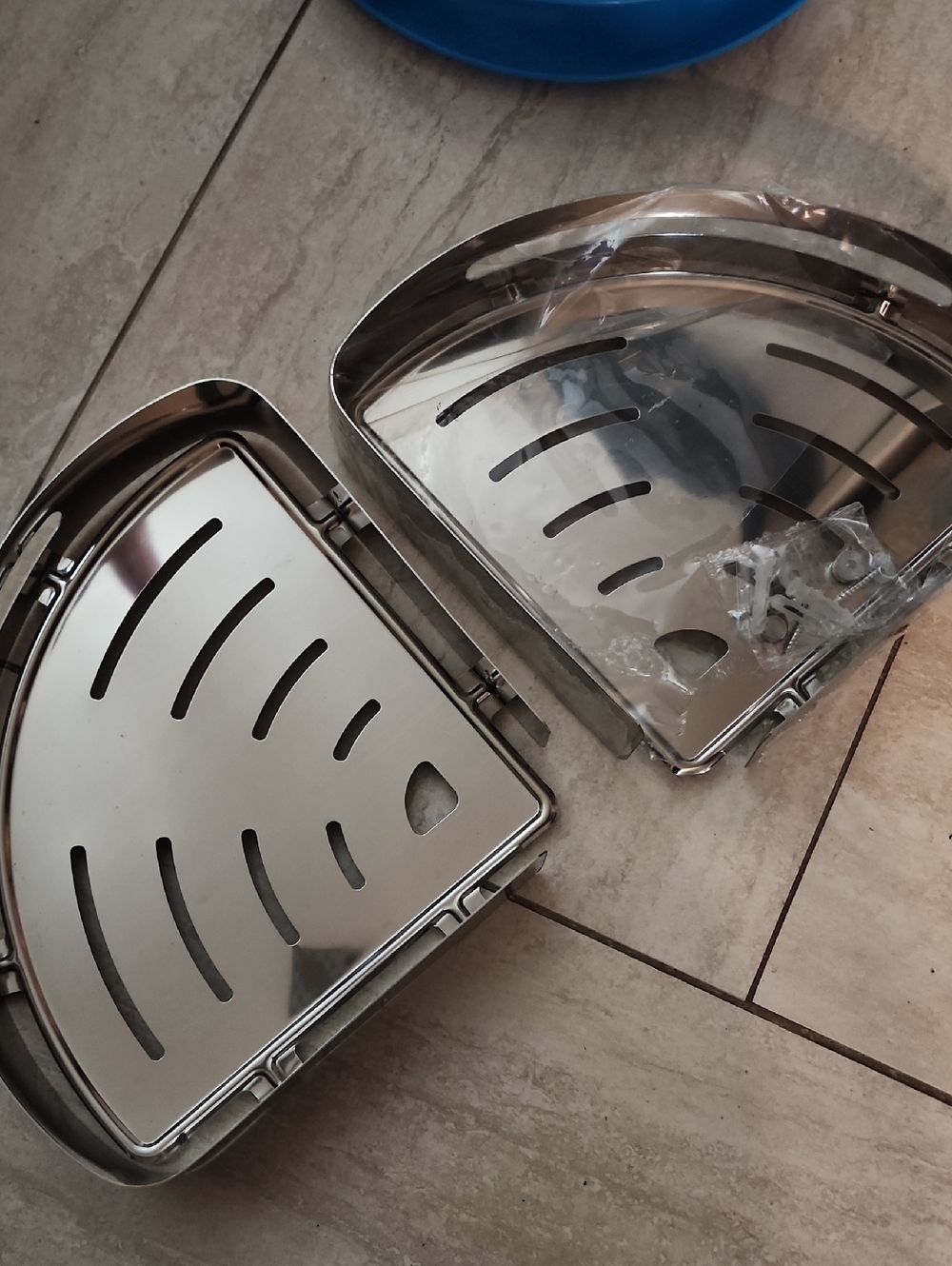 Stainless Steel Corner Shower Shelf - Set of 2